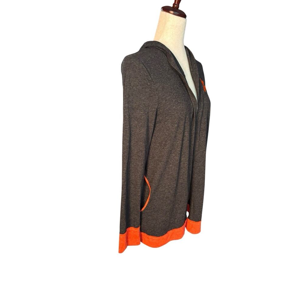 Clemson Tigers Colosseum Gray Open Front Hooded Jacket Pockets Size L/XL NWT - Picture 4 of 7